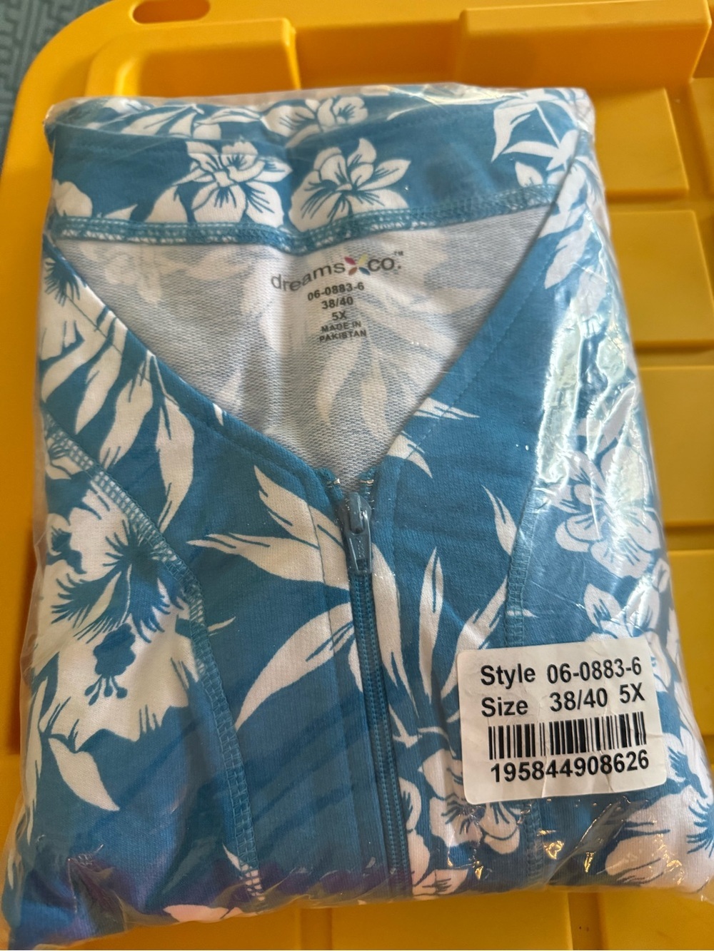 NWT Long French Terry Zip-Front Robe - Picture 3 of 3